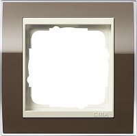 Рамка универсальная Gira Event Clear 1-м. коричневый/белый глянец